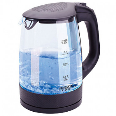 Чайник электрический DELTA LUX DL-1058B черный, 2л
