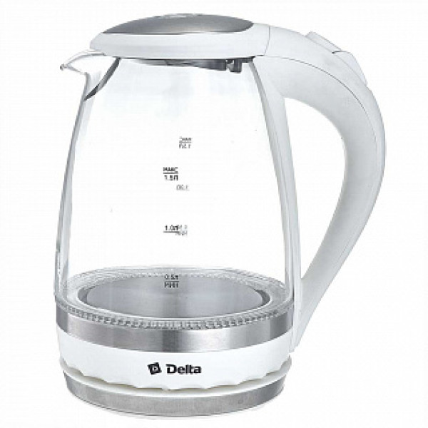 Чайник электрический DELTA DL-1202 белый 1,5л