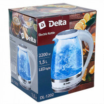 Чайник электрический DELTA DL-1202 белый 1,5л