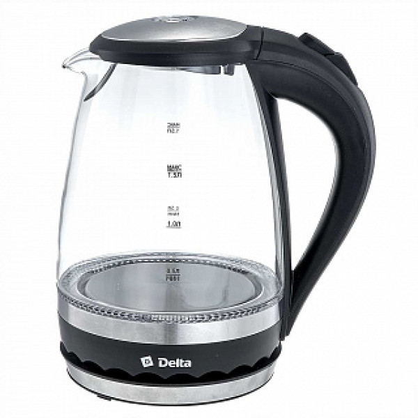 Чайник электрический DELTA DL-1202 черный 1,5л