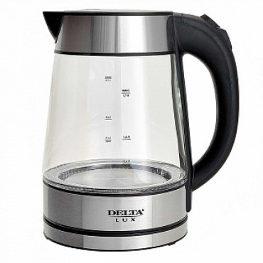 Чайник электрический 2200 Вт, 1,7 л DELTA LUX DE-1004 черный