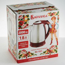 Чайник электрический, 1.8 л ВАСИЛИСА ВА-1021 красный