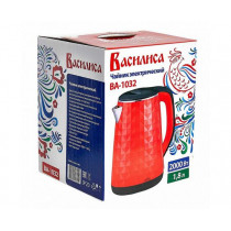 Чайник электрический, 1,8 л ВАСИЛИСА ВА-1032 красный