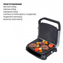 Гриль Pioneer GR1009E серебристый