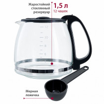 Кофеварка DELTA LUX DE-2000 черная