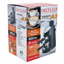 Кофеварка DELTA LUX DL-8150К рожковая черная