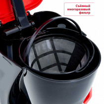 Кофеварка ВАСИЛИСА КВ1-600 черная с красным