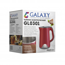 Чайник электрический с двойными стенками GALAXY GL0301 (красный)