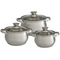 Набор посуды Webber из 6 предметов BE-614/6 ( 2,1л 2,9л 3,9л)