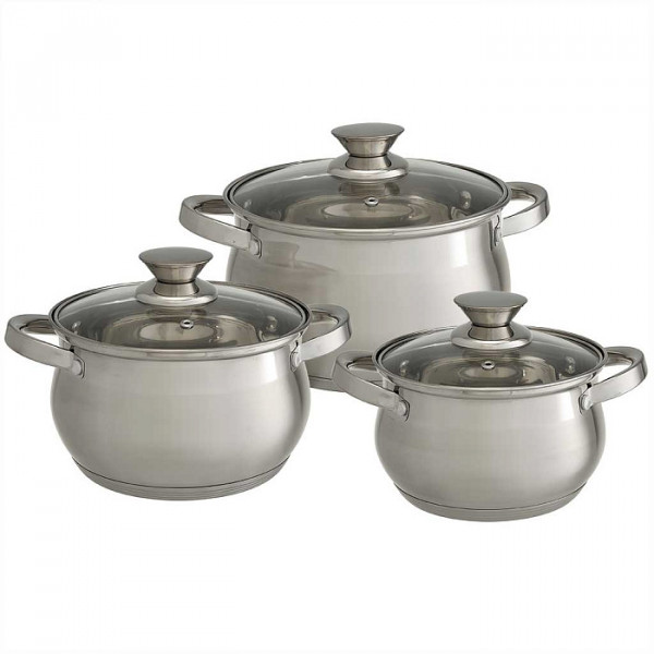 Набор посуды Webber из 6 предметов BE-614/6 ( 2,1л 2,9л 3,9л) 