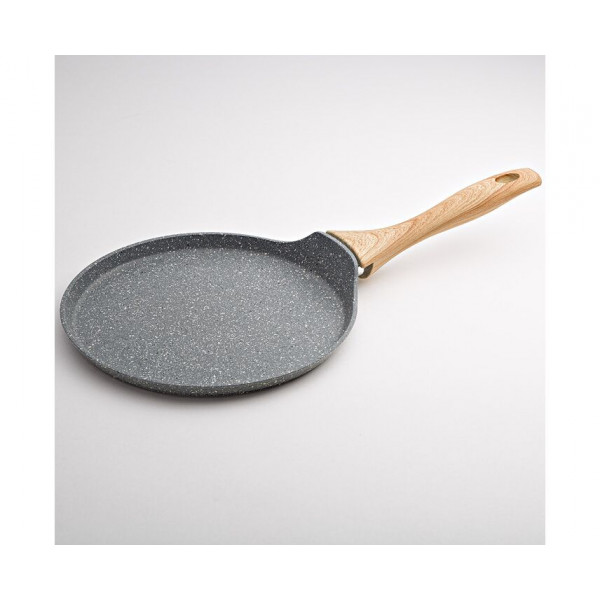 Сковорода Ø24см блинная алюминиевая литая Alpenkok AK-0045/24N GREY MARBLE 