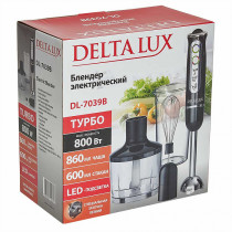 Блендер погружной 800 Вт DELTA LUX DL-7039B черный