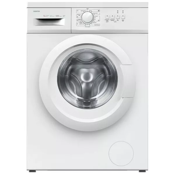 Стиральная машина Centek CT-1901 (белый) 1000 / 6кг / 40см / 23пр / Очистка барабана / Пар / A+