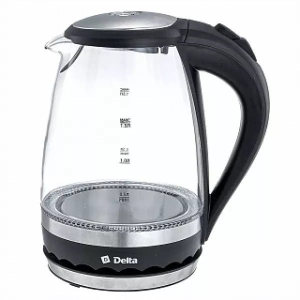 Чайник электрический DELTA DL-1202 черный 1,5л