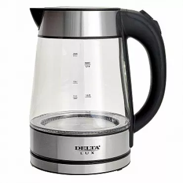 Чайник электрический 2200 Вт, 1,7 л DELTA LUX DE-1004 черный