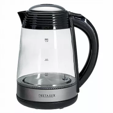 Чайник электрический 2200 Вт, 1,7 л DELTA LUX DE-1009 черный