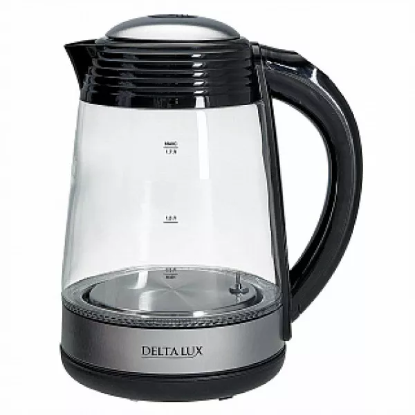 Чайник электрический 2200 Вт, 1,7 л DELTA LUX DE-1009 черный