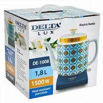 Чайник электрический 1500 Вт DELTA LUX DE-1008