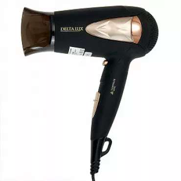 Фен DELTA LUX DL-0935 черный/золото