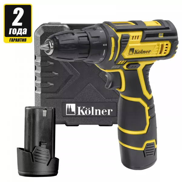 Аккумуляторная дрель-шуруповерт KOLNER KCD 12-2LC 