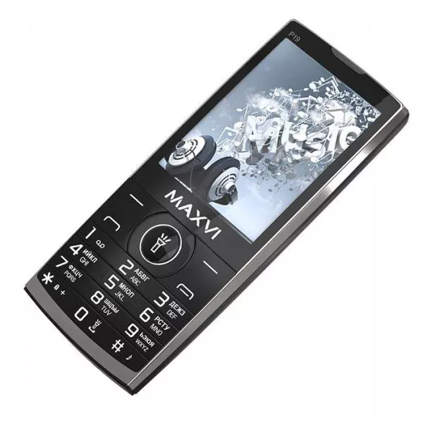 Сотовый телефон Maxvi P19 черный 