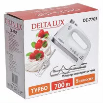 Миксер электрический DELTA LUX DE-7705 белый