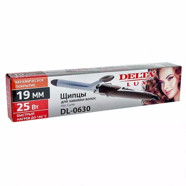 Щипцы для завивки волос DELTA LUX DL-0630 коричневые 