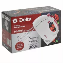 Миксер DELTA DL-5061 белый с темно-сиреневым