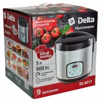 Мультиварка DELTA DL-6517 + книга рецептов