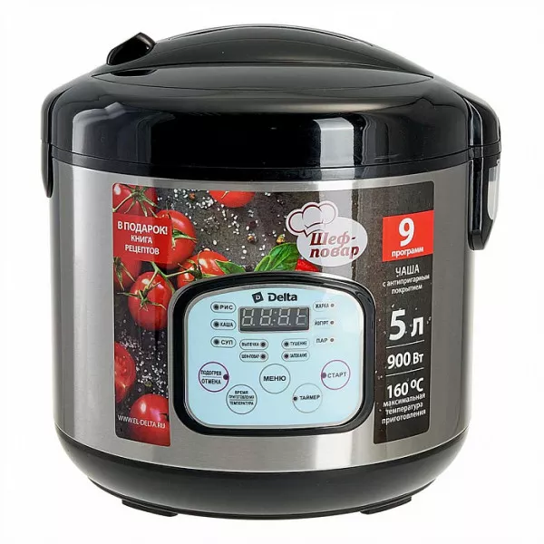 Мультиварка DELTA DL-6517 + книга рецептов 