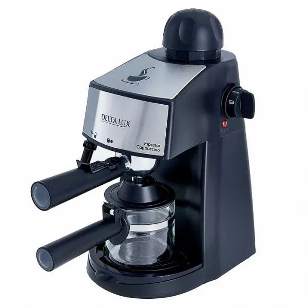 Кофеварка DELTA LUX DL-8151К рожковая черная 