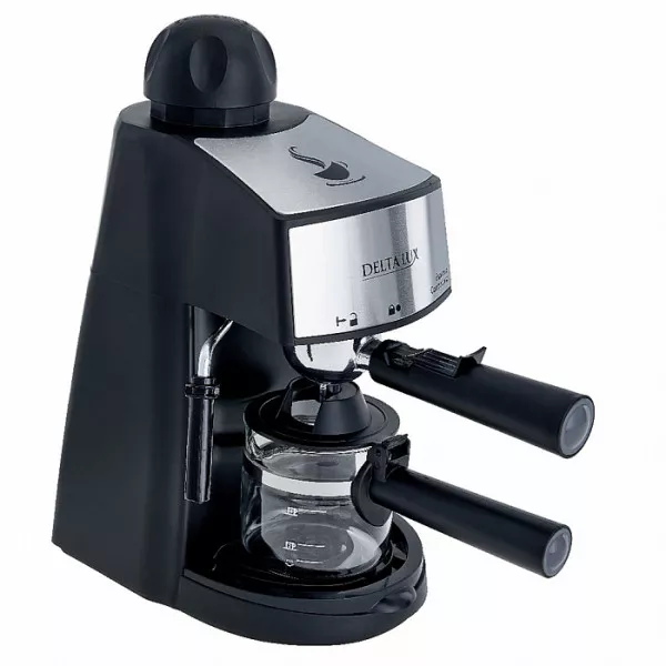 Кофеварка DELTA LUX DL-8151К рожковая черная 