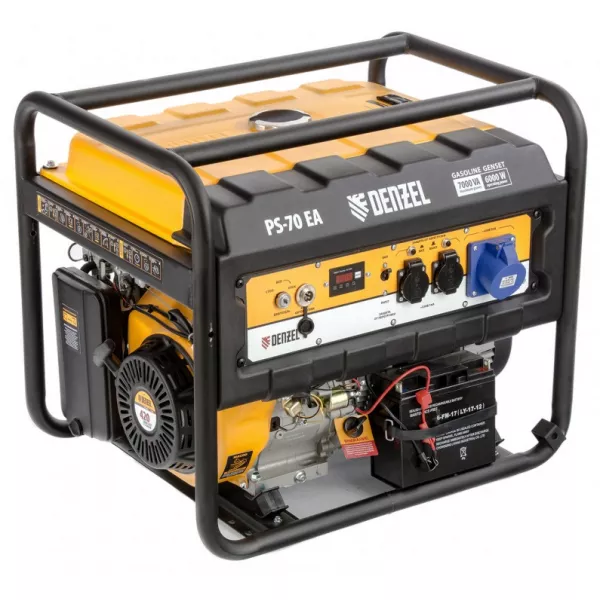 Генератор DENZEL PS 70 EA (946894) бензиновый 7,0 кВт, 230В, 25л 