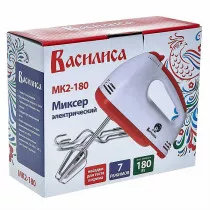 Миксер электрический ВАСИЛИСА МК2-180 белый с красным