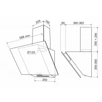 Кухонная вытяжка HOLT HT-RH-017 60 черная