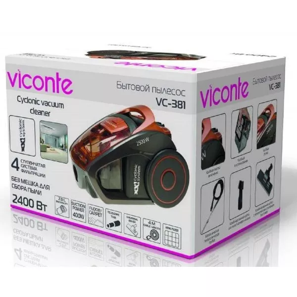 Пылесос "Viconte" VC-381 400Вт/2400Вт 