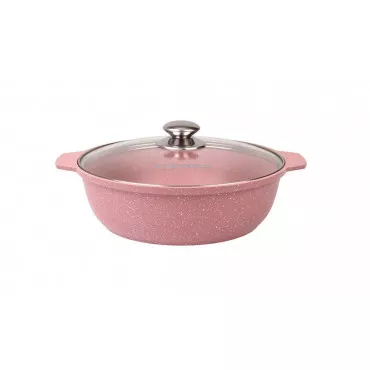 Кастрюля-жаровня 3л со стеклянной крышкой, АП линия "Trendy style" (rose) ж31tsm                           