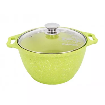 Кастрюля 2л со стеклянной крышкой, АП линия "Trendy style" (Lime) к21tsl