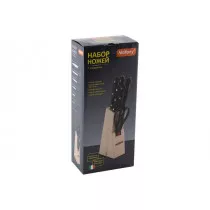 Набор ножей 7 предметов с пластиковой ручкой, модель MAL-S01B, 985308-SK