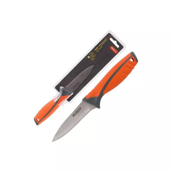 Нож с прорезиненной рукояткой ARCOBALENO MAL-04AR для овощей, 9,5 см. 005523-SK