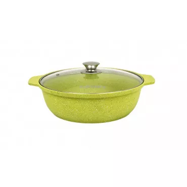 Кастрюля-жаровня 3л со стеклянной крышкой, АП линия "Trendy style" (Lime)  ж31tsl