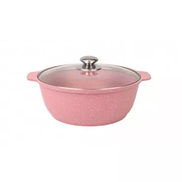Кастрюля-жаровня 4л со стеклянной крышкой, АП линия "Trendy style" (rose) ж41tsr