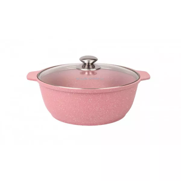 Кастрюля-жаровня 4л со стеклянной крышкой, АП линия "Trendy style" (rose) ж41tsr