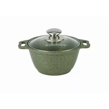 Кастрюля 1л со стеклянной крышкой, АП линия "Trendy style" (Malachite) к11tsml
