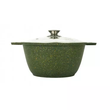Кастрюля 2л со стеклянной крышкой, АП линия "Trendy style" (Malachite) к21tsml