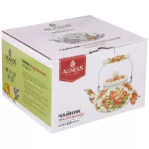 ЧАЙНИК AGNESS ЭМАЛИРОВАННЫЙ, 2,5 Л, СЕРИЯ "КОРЕЙСКАЯ РОЗА". 934-396 Lefard