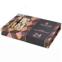 НАБОР СТОЛОВЫХ ПРИБОРОВ AGNESS НА 6 ПЕРСОН 24 ПР. 942-044 Lefard