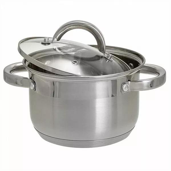 Кастрюля Ø16 см, 2,2 л BE-110/2 со стеклянной крышкой 