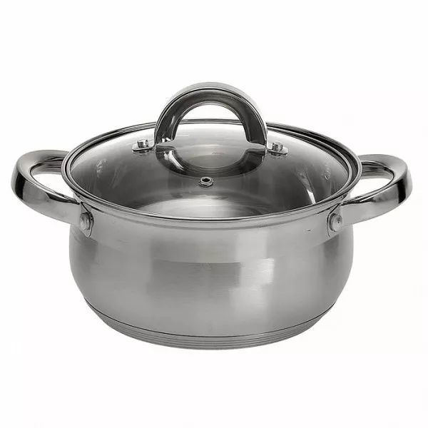 Кастрюля Ø16см, 1,9л, Webber BE-143/2, со стеклянной крышкой 