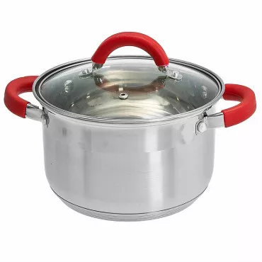 Кастрюля Ø18 см, 3,0 л BE-341/2 со стеклянной крышкой
